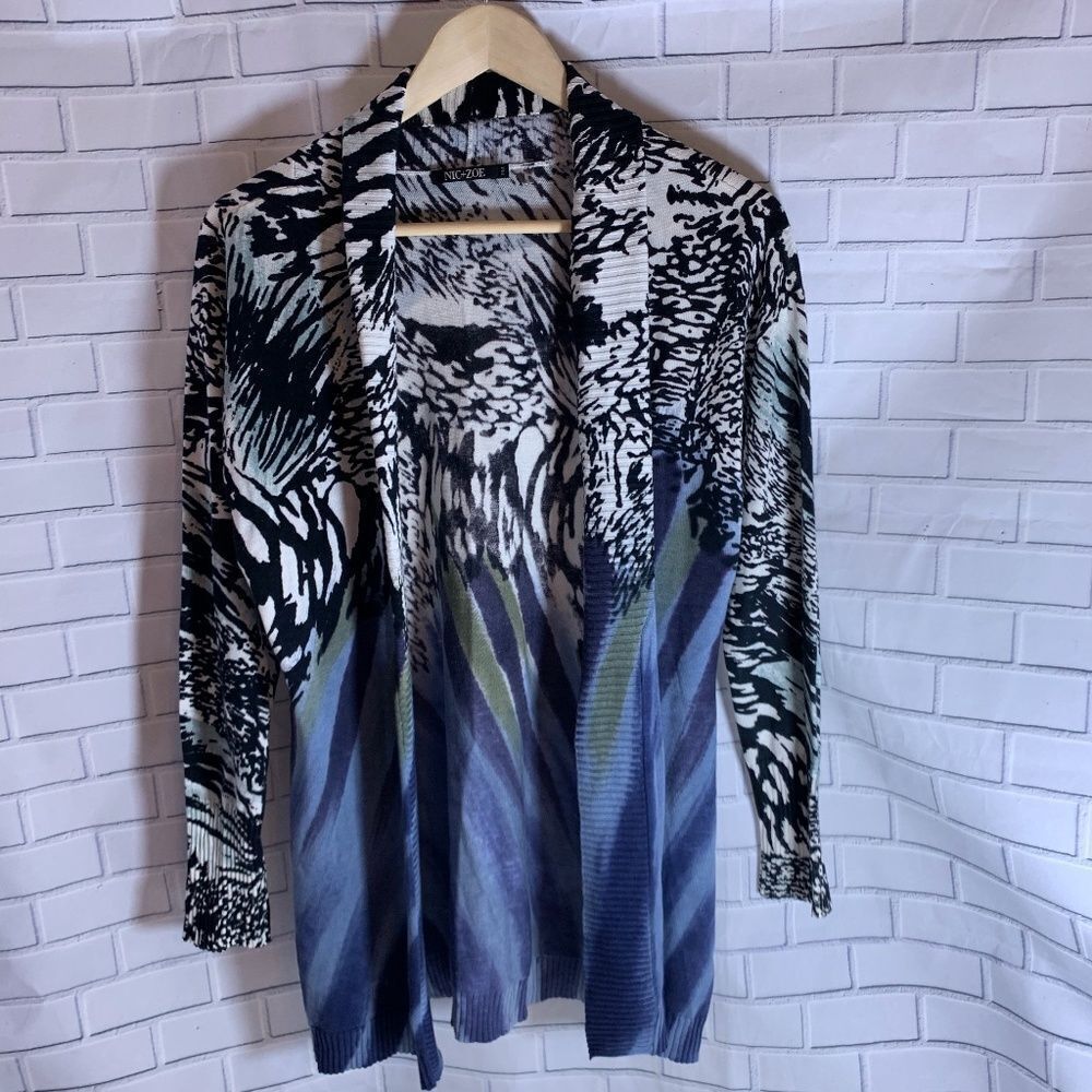 Nic + Zoe Mixed Media‎ Cardigan Size PM